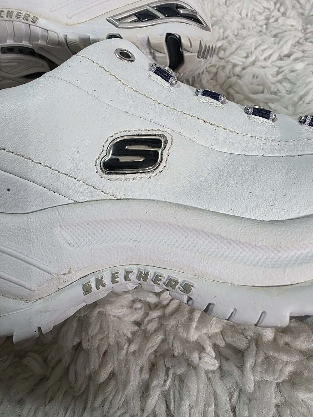 Skechers S Sport Off White Platform Chunky Sneaker, Size:10